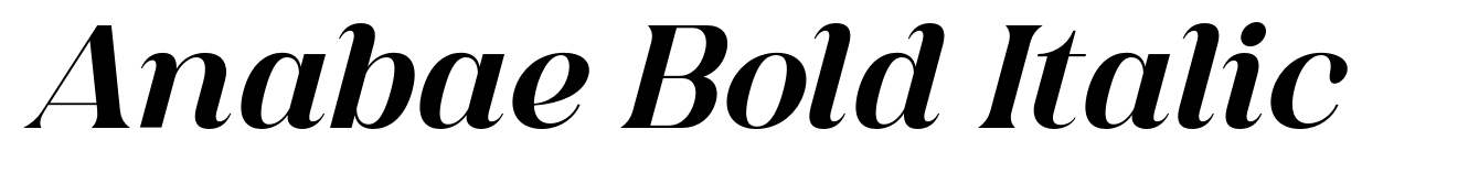 Anabae Bold Italic